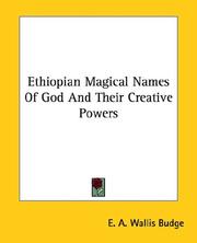 Cover of: Ethiopian Magical Names Of God And Their Creative Powers