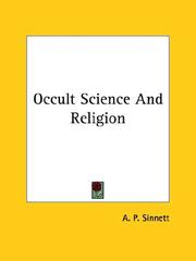 Cover of: Occult Science And Religion by Alfred Percy Sinnett