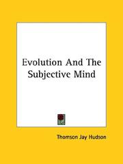 Cover of: Evolution And The Subjective Mind