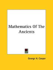 Cover of: Mathematics Of The Ancients