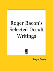 Cover of: Roger Bacon's Selected Occult Writings