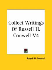 Cover of: Collect Writings of Russell H. Conwell by Russell Herman Conwell