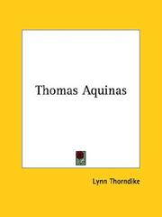 Cover of: Thomas Aquinas by Lynn Thorndike