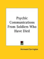 Cover of: Psychic Communications From Soldiers Who Have Died