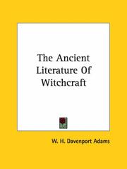 Cover of: The Ancient Literature of Witchcraft