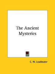 Cover of: The Ancient Mysteries