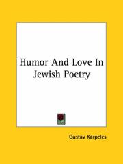Cover of: Humor and Love in Jewish Poetry