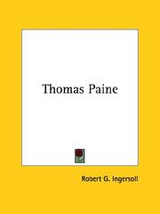 Cover of: Thomas Paine by Robert Green Ingersoll