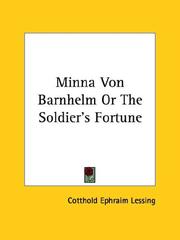 Cover of: Minna Von Barnhelm or the Soldier