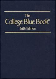 Cover of: The College Blue Book (26th ed. 5 Vol Set)