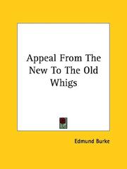 Cover of: Appeal from the New to the Old Whigs