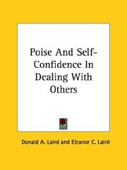 Cover of Poise And Self-Confidence In Dealing With Others by Donald A. Laird