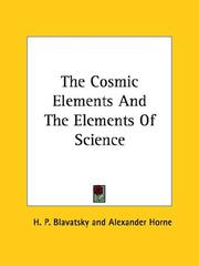 Cover of: The Cosmic Elements And The Elements Of Science