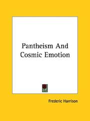 Cover of: Pantheism And Cosmic Emotion