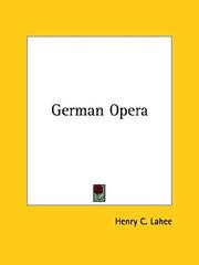 Cover of: German Opera