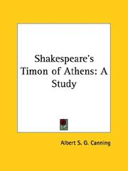 Cover of: Shakespeare's Timon of Athens: A Study