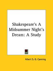 Cover of: Shakespeare's A Midsummer Night's Dream: A Study
