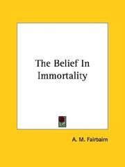 Cover of: The Belief In Immortality