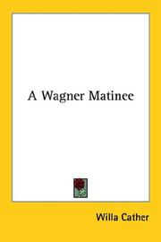 Cover of: A Wagner Matinee