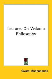 Cover of: Lectures On Vedanta Philosophy