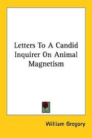 Cover of: Letters to a Candid Inquirer on Animal M by William Gregory