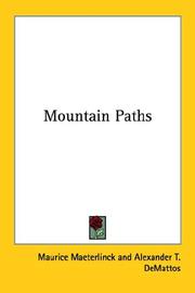 Cover of: Mountain Paths by Maurice Maeterlinck