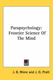 Cover of: Parapsychology by J. B. Rhine, J. G. Pratt