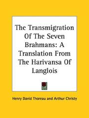 Cover of: The Transmigration of the Seven Brahmans | Henry David Thoreau