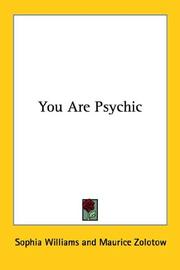 Cover of: You Are Psychic
