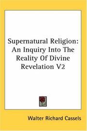 Cover of: Supernatural Religion by Walter Richard Cassels