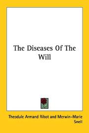 Cover of: The Diseases of the Will by Théodule Armand Ribot