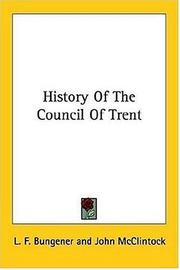Cover of: History Of The Council Of Trent
