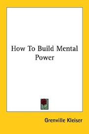 Cover of: How To Build Mental Power
