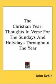 Cover of: The Christian Year by John Keble