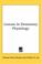 Cover of: Lessons In Elementary Physiology