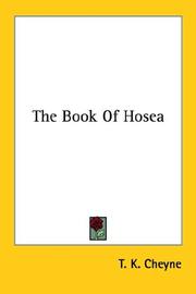 Cover of: The Book of Hosea