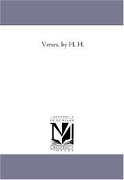 Cover of: Verses, by H. H. | Michigan Historical Reprint Series