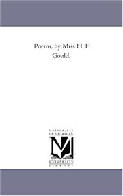 Cover of: Poems, by Miss H. F. Gould.