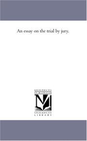 Cover of: An essay on the trial by jury. by Lysander Spooner
