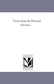 Cover of: Verses from the Harvard advocate ...