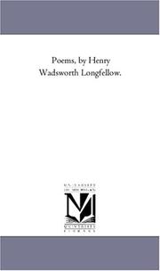 Cover of: Poems, by Henry Wadsworth Longfellow.