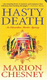 Cover of: Hasty Death by M C Beaton Writing as Marion Chesney
