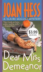 Cover of: Dear Miss Demeanor by Joan Hess
