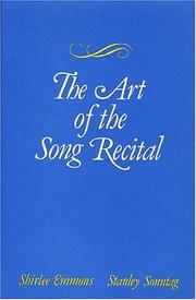 The art of the song recital by Shirlee Emmons
