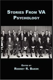 Cover of: Stories From VA Psychology by Rodney R. Baker