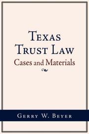 Cover of: Texas Trust Law