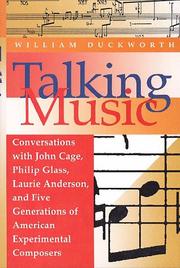 Cover of: Talking music by William Duckworth