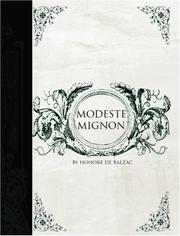 Cover of: Modeste Mignon  (Large Print Edition) | HonorГ© de Balzac
