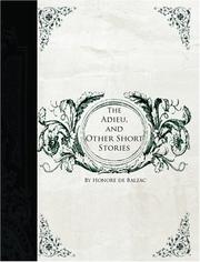 Cover of: The Adieu, and Other Short Stories (Large Print Edition): Translated by Clara Bell and others.