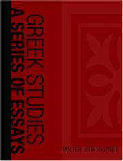 Cover of: Greek Studies (Large Print Edition) by Walter Pater